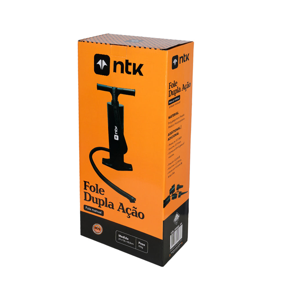 Inflador Fole Dupla Ação 2,2L NTK Alta Vazão com 4 Bicos