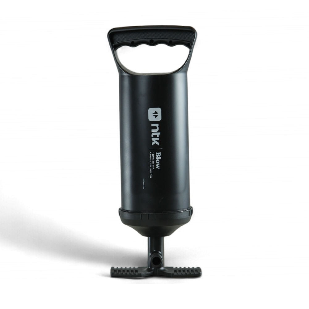 Inflador Bomba de Ar Manual Blow com 3 Tipos de Bicos Preto NTK