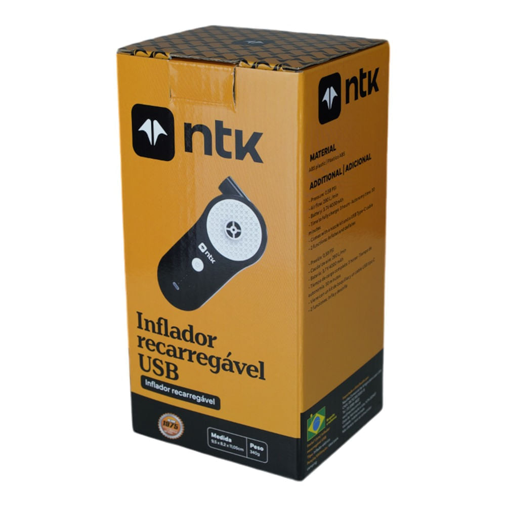 Combo Colchão Inflável Casal Star NTK + Inflador Recarregável USB NTK