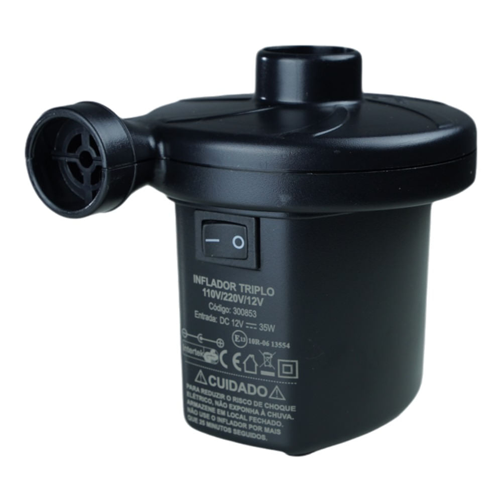 Inflador Triplo em Plástico ABS Compacto 110/220/12V NTK