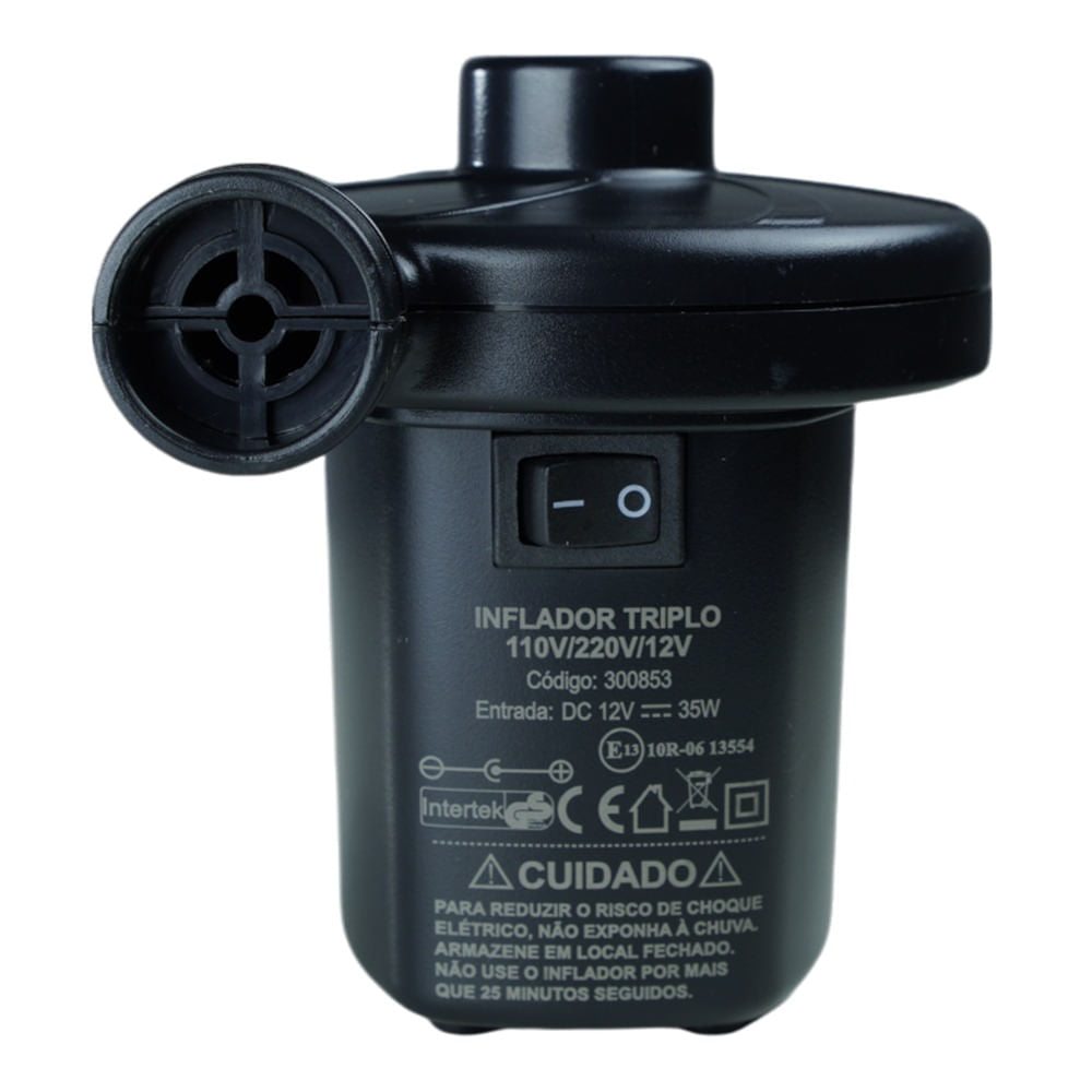 Inflador Triplo em Plástico ABS Compacto 110/220/12V NTK