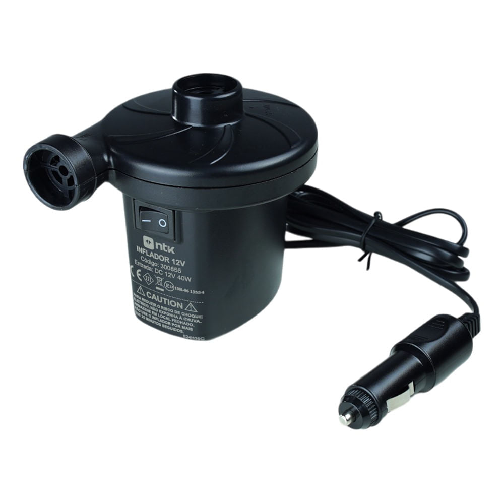 Inflador 12V com Estrutura em Plástico ABS e PS Compacto NTK