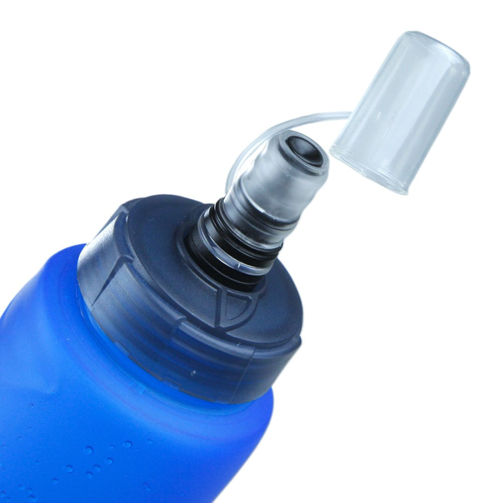 Garrafa Flexível Flask 500ml com Bico Anti Vazamento para Atividades ao Ar Livre Azul NTK