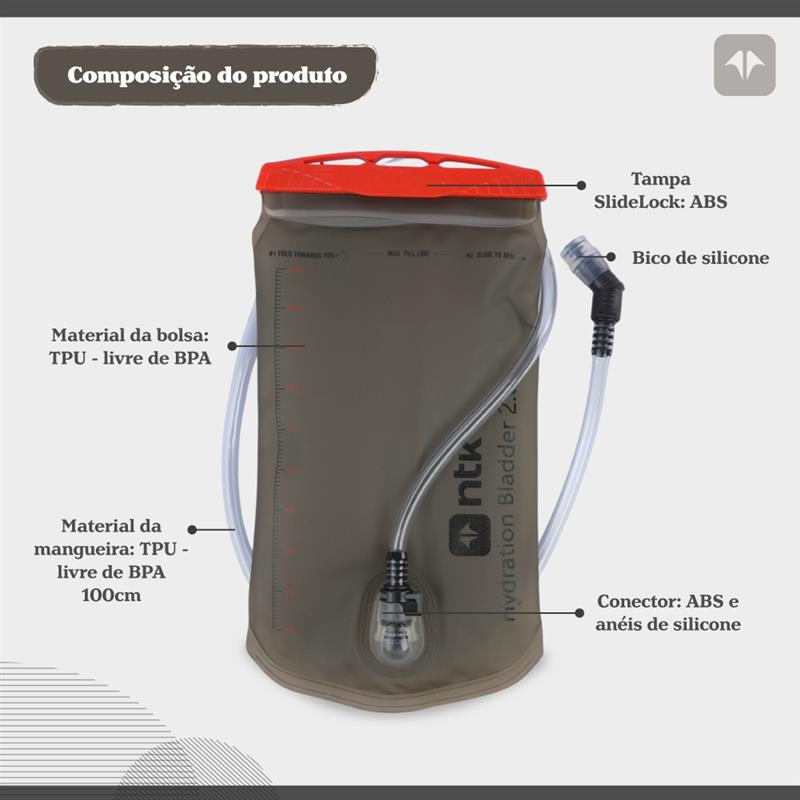 Reservatório de Hidratação Estilo SlideLock Hidrabag 2.0L NTK