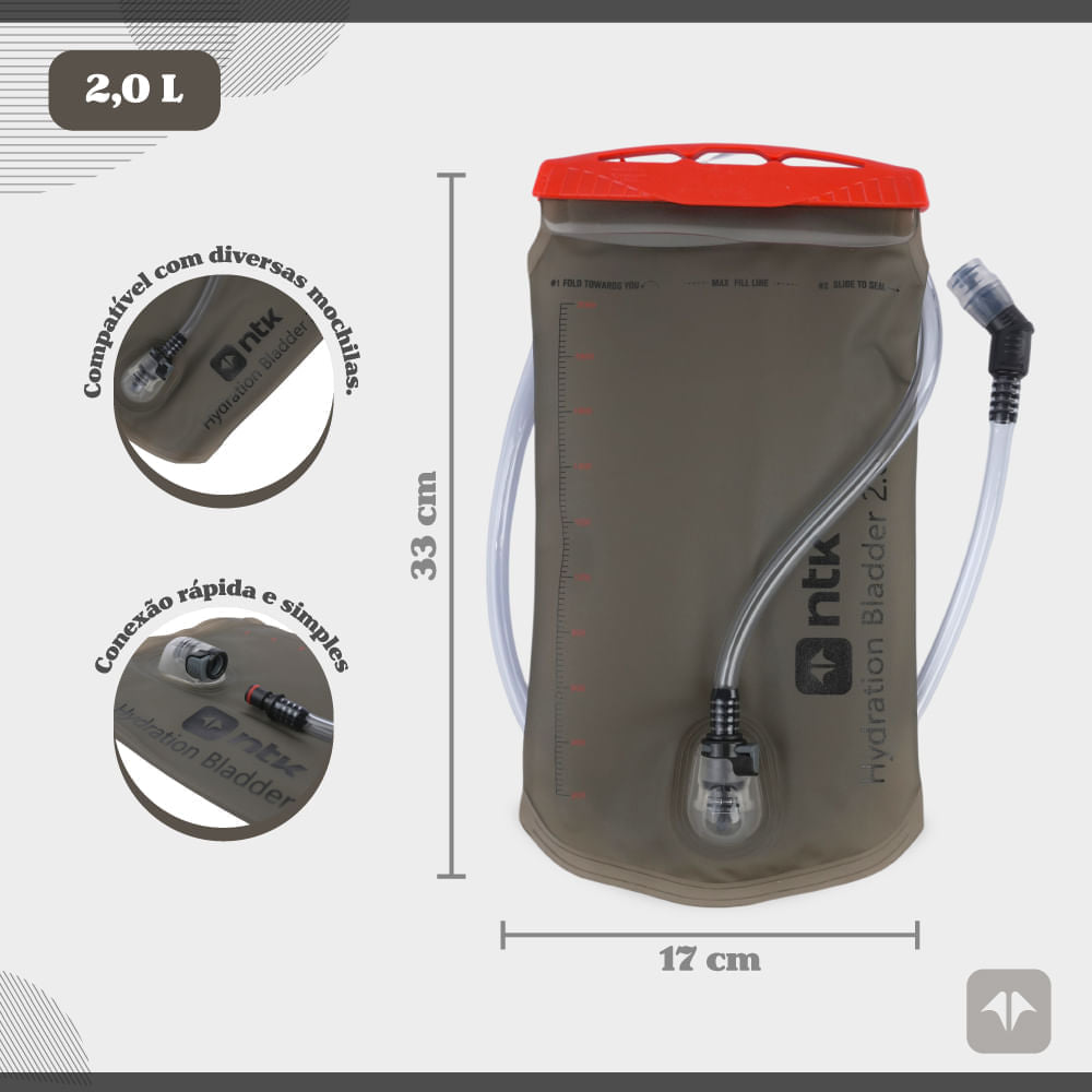 Reservatório de Hidratação Estilo SlideLock Hidrabag 2.0L NTK