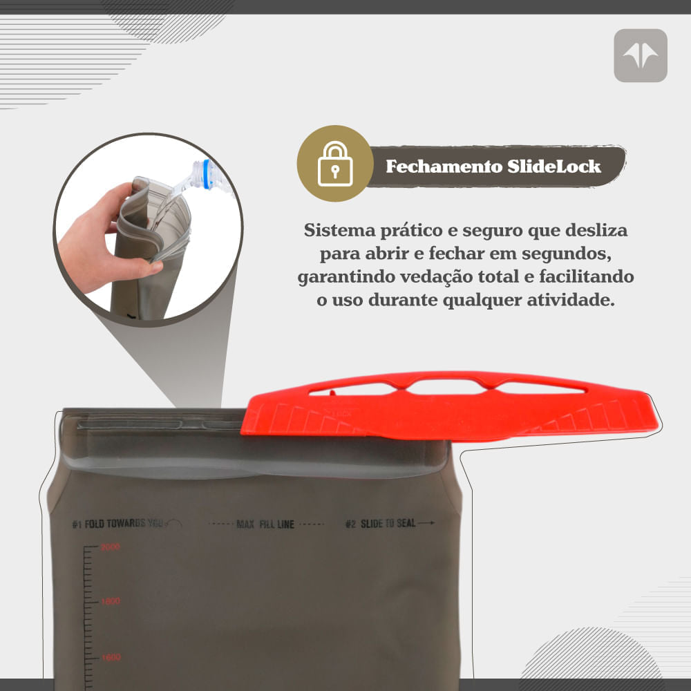 Reservatório de Hidratação Estilo SlideLock Hidrabag 2.0L NTK