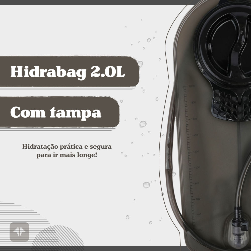 Reservatório de Hidratação Hidrabag 2.0L com Tampa Rosqueável NTK