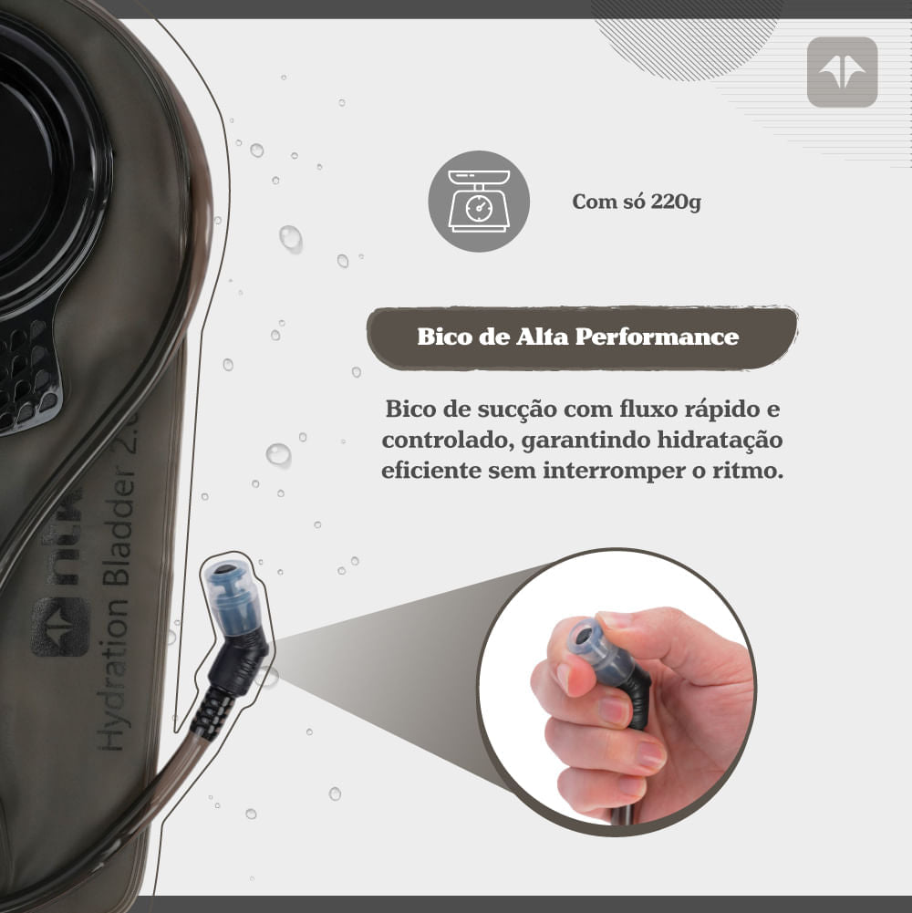 Reservatório de Hidratação Hidrabag 2.0L com Tampa Rosqueável NTK
