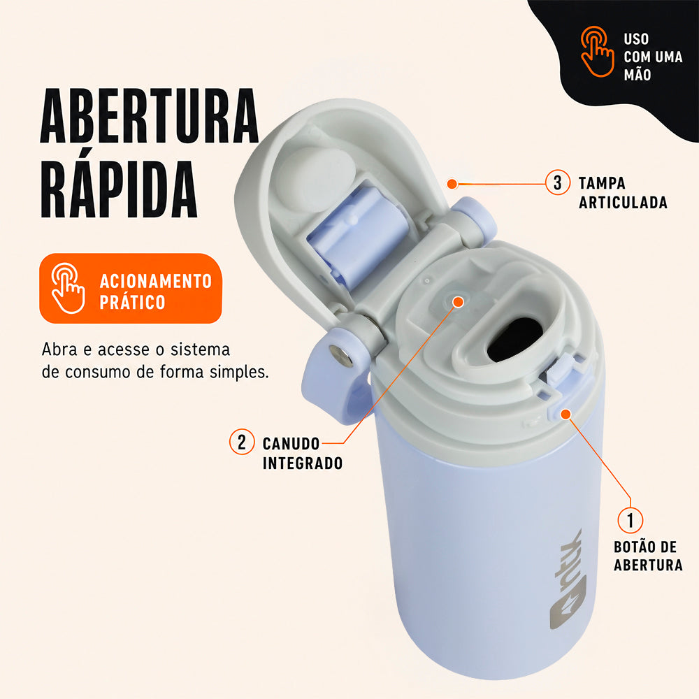 Garrafa Térmica Isomax Straw 500ml NTK