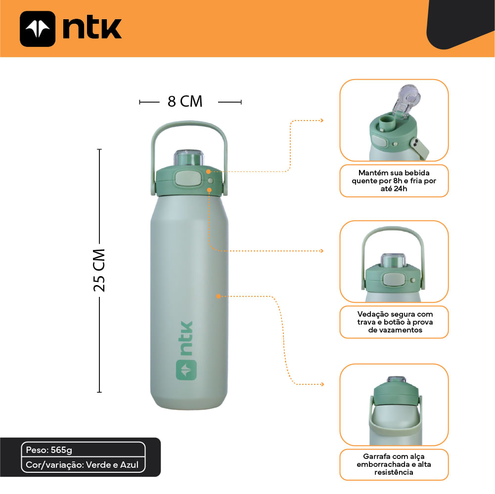 Garrafa Térmica 1L Isomax Color NTK