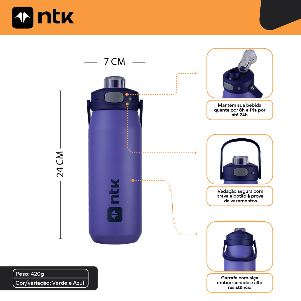 Garrafa Térmica 750 ml Isomax Color NTK