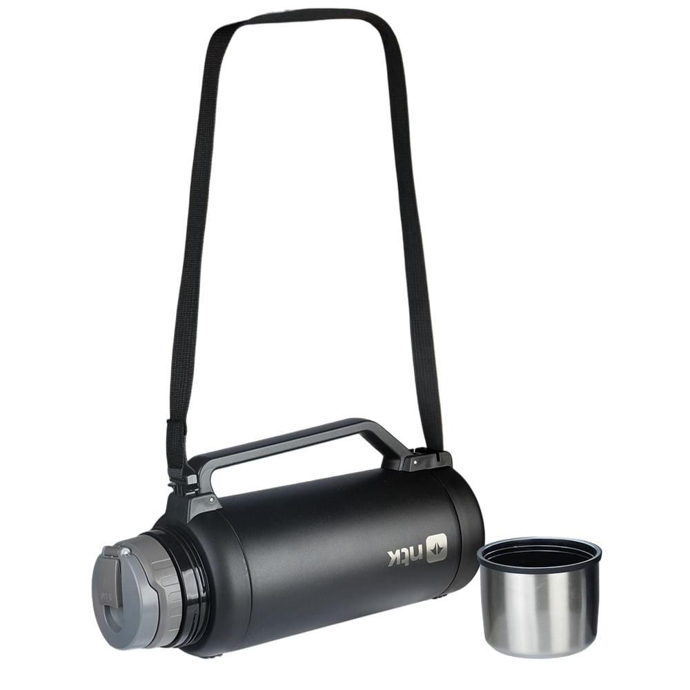 Garrafa Térmica NTK Isomax 1,5L Inox com Alça Retrátil