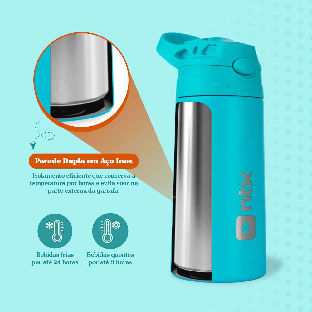 Garrafa Térmica Infantil 350ml Isomax Kids 2 NTK