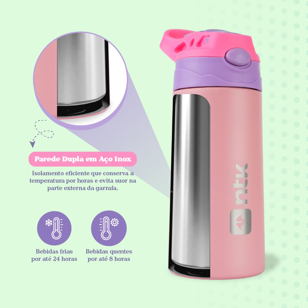 Garrafa Térmica Infantil 350ml Isomax Kids 2 NTK