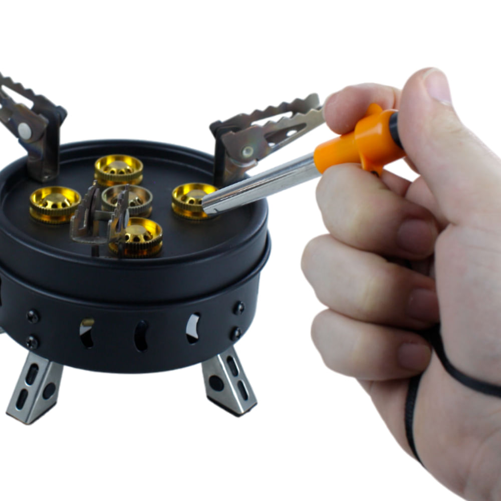 Iniciador de Fogo Click NTK Aço inoxidável com Piezo de Ignição