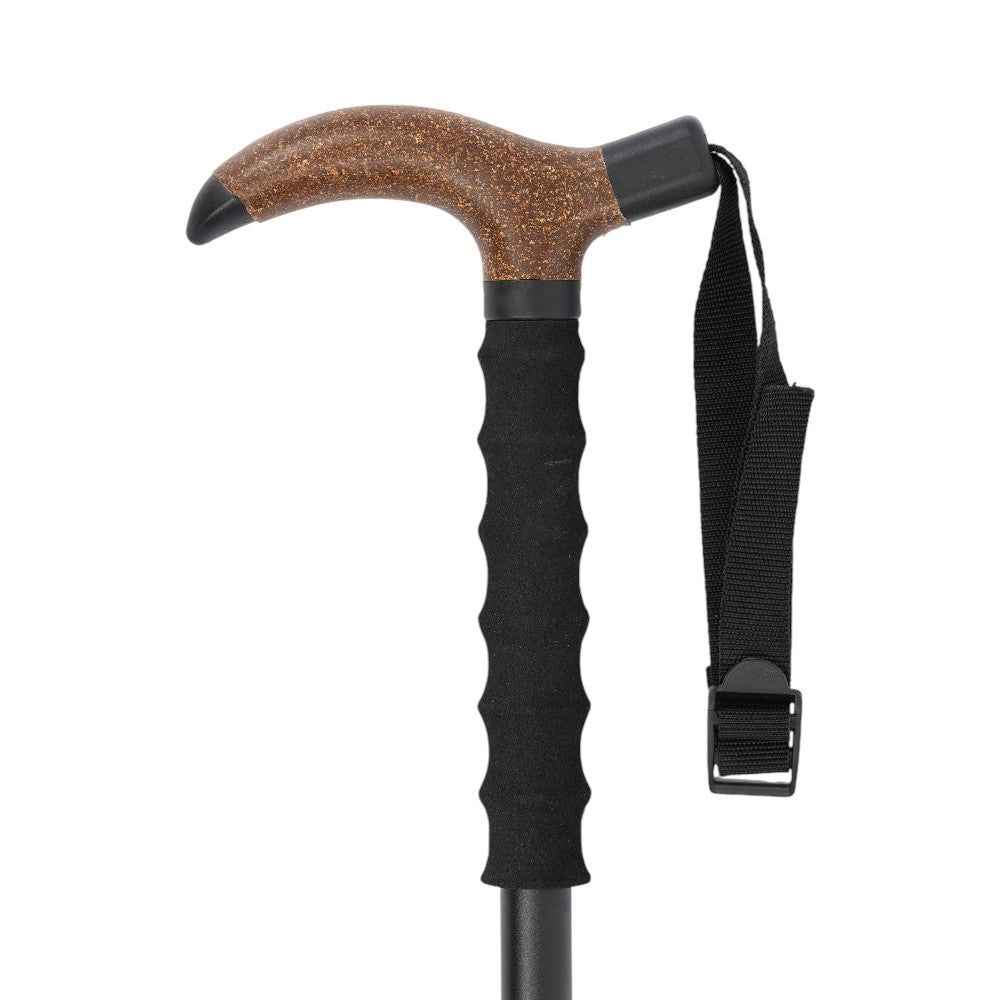 Bastão de Caminhada Retrátil 65,5 a 135 cm NTK T Grip – Sistema Antishock e 3 Ponteiras