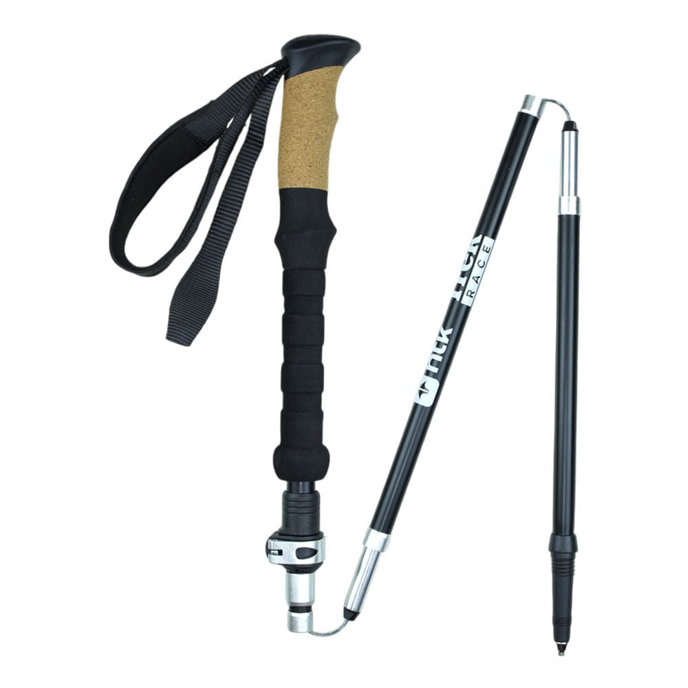 Bastão de Caminhada Ajustável 38 cm a 135 cm Dobrável Trek Race NTK
