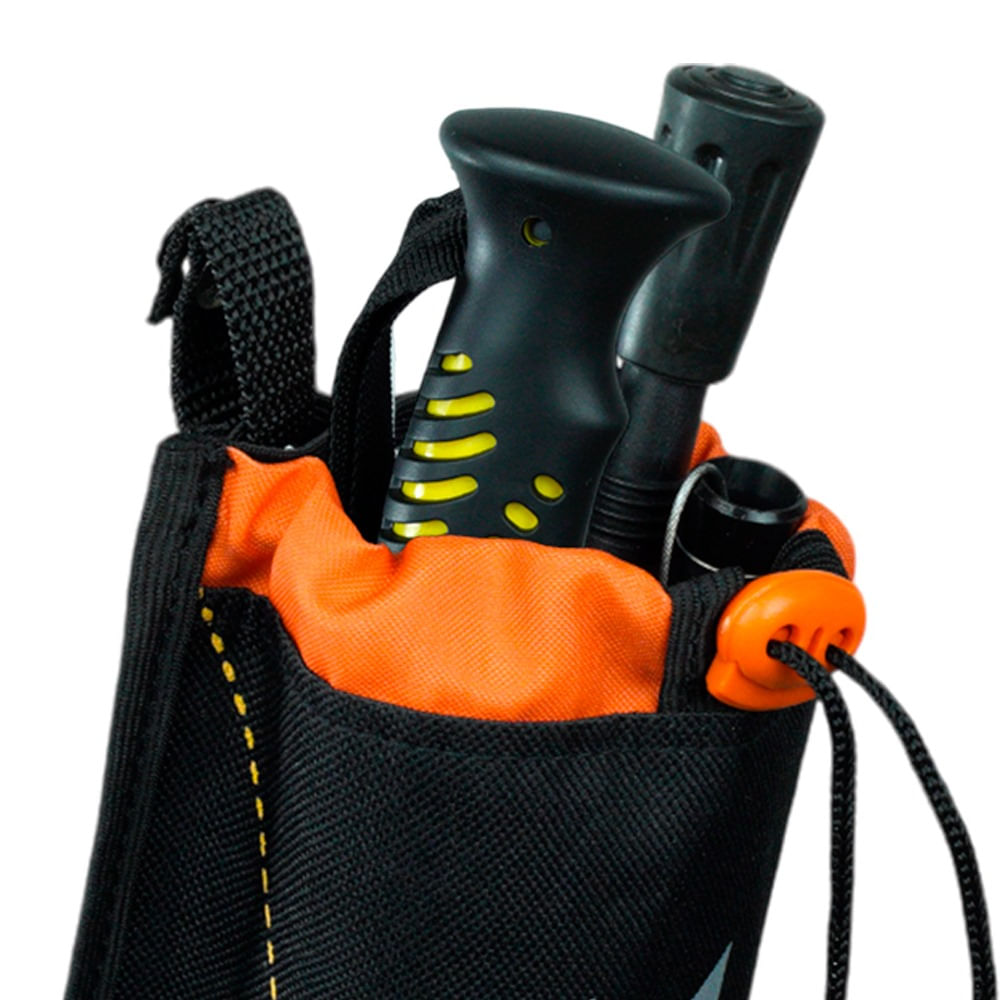 Porta Bastão de Caminhada Nylon 600 Compacto para Trilhas, Hiking e Aventura Preto NTK