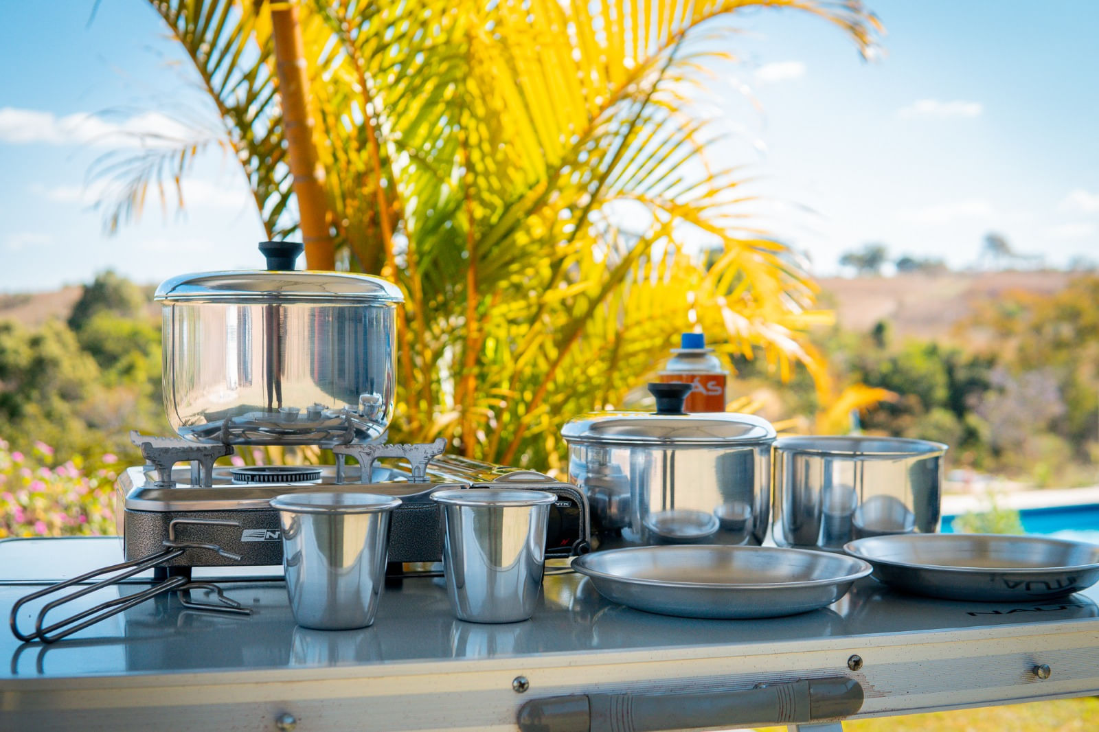 Kit de Panelas de camping Gourmet Nautika 8 Peças