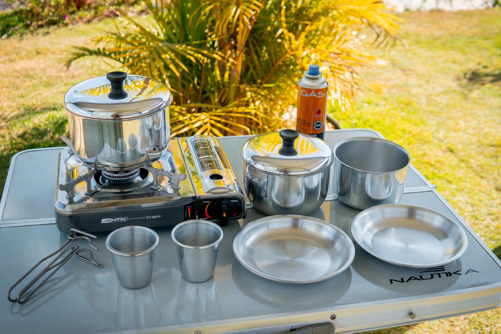 Kit de Panelas de camping Gourmet Nautika 8 Peças