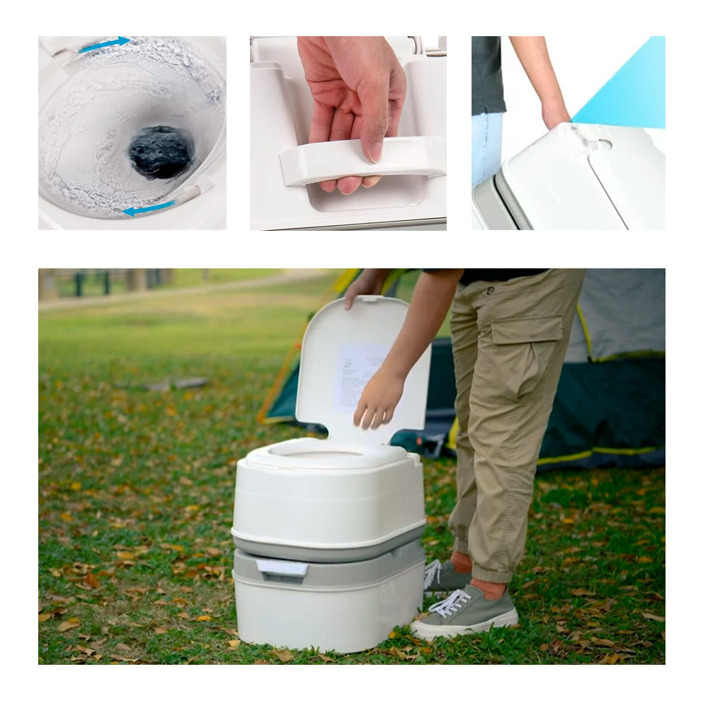 Vaso Sanitário Portátil 24L Ecocamp Comfort NTK Higiênico e Prático