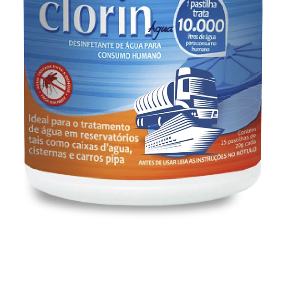 Clorin 10.000 NTK - Pote com 25 pastilhas