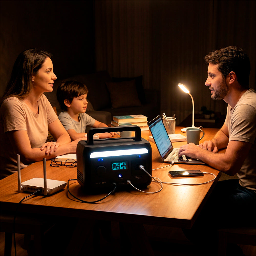 Estação de Energia Portátil NTK/Geonav 300W 204,8Wh 127V até 3000 Ciclos