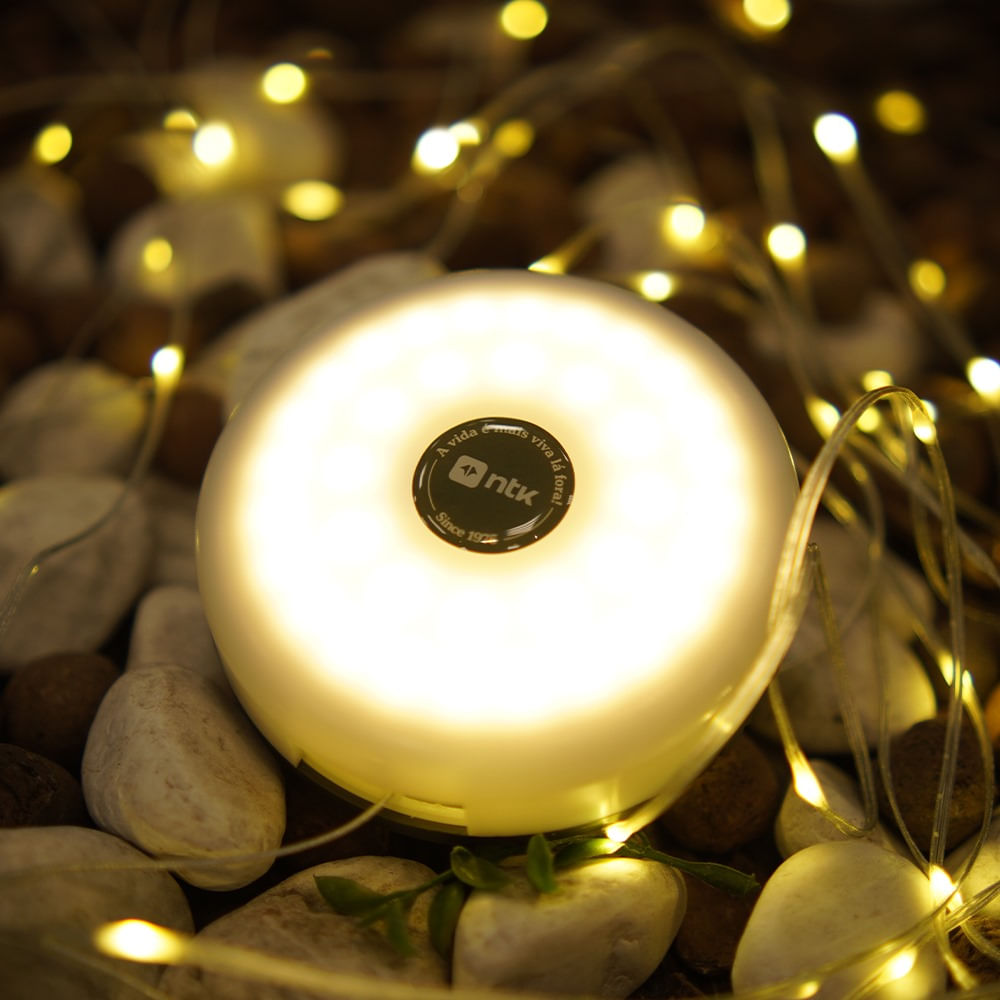 Lanterna Recarregável Comet LED SMD Plástico ABS 10,8 x 3,7 cm Branco NTK