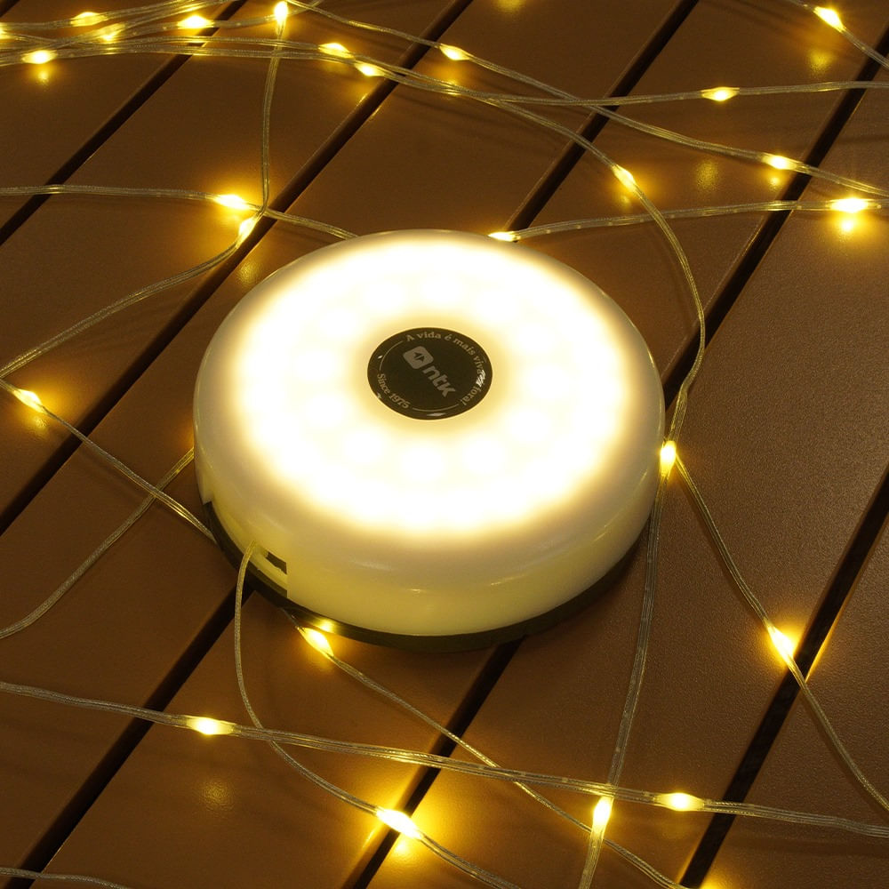 Lanterna Recarregável Comet LED SMD Plástico ABS 10,8 x 3,7 cm Branco NTK