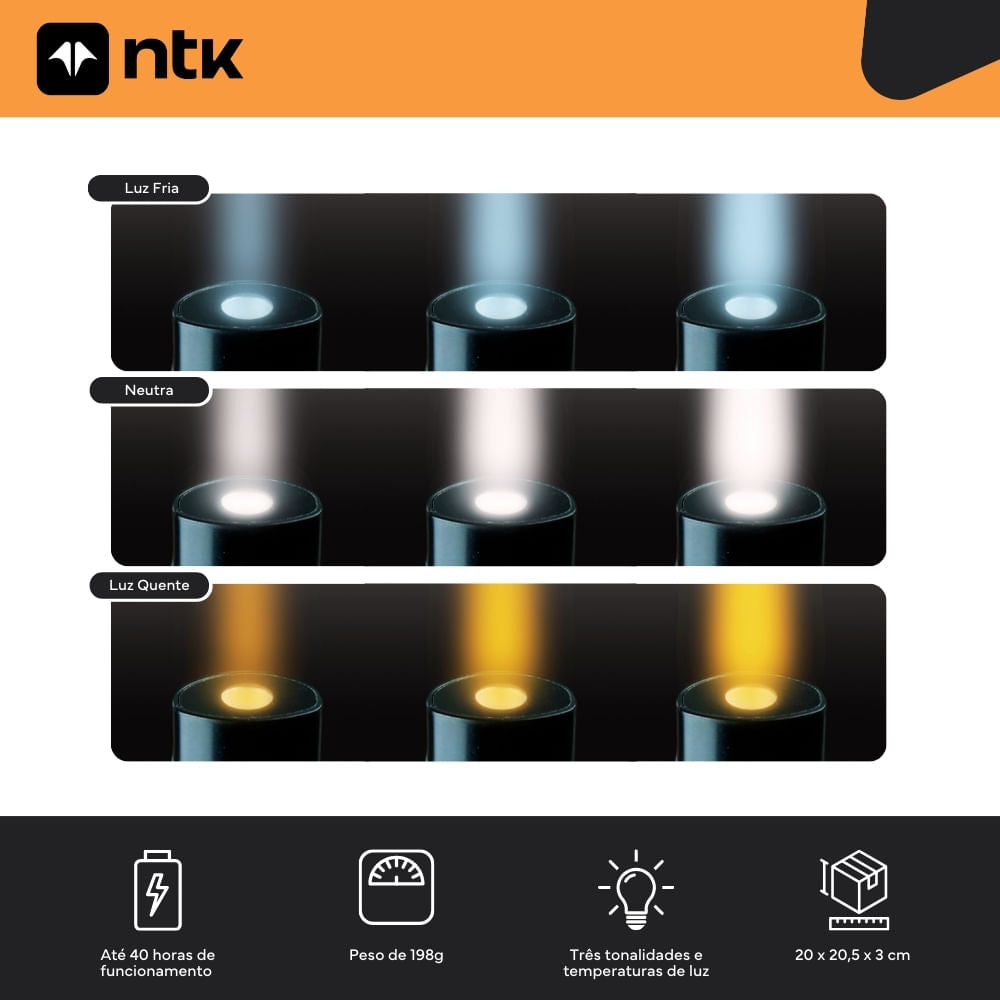 Lanterna de Pescoço de 80 Lúmens