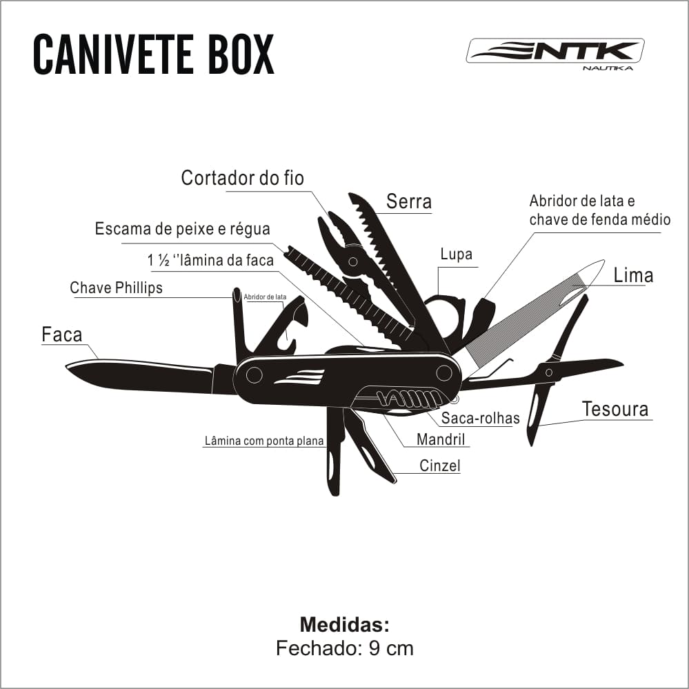 Canivete Box NTK 18 funções