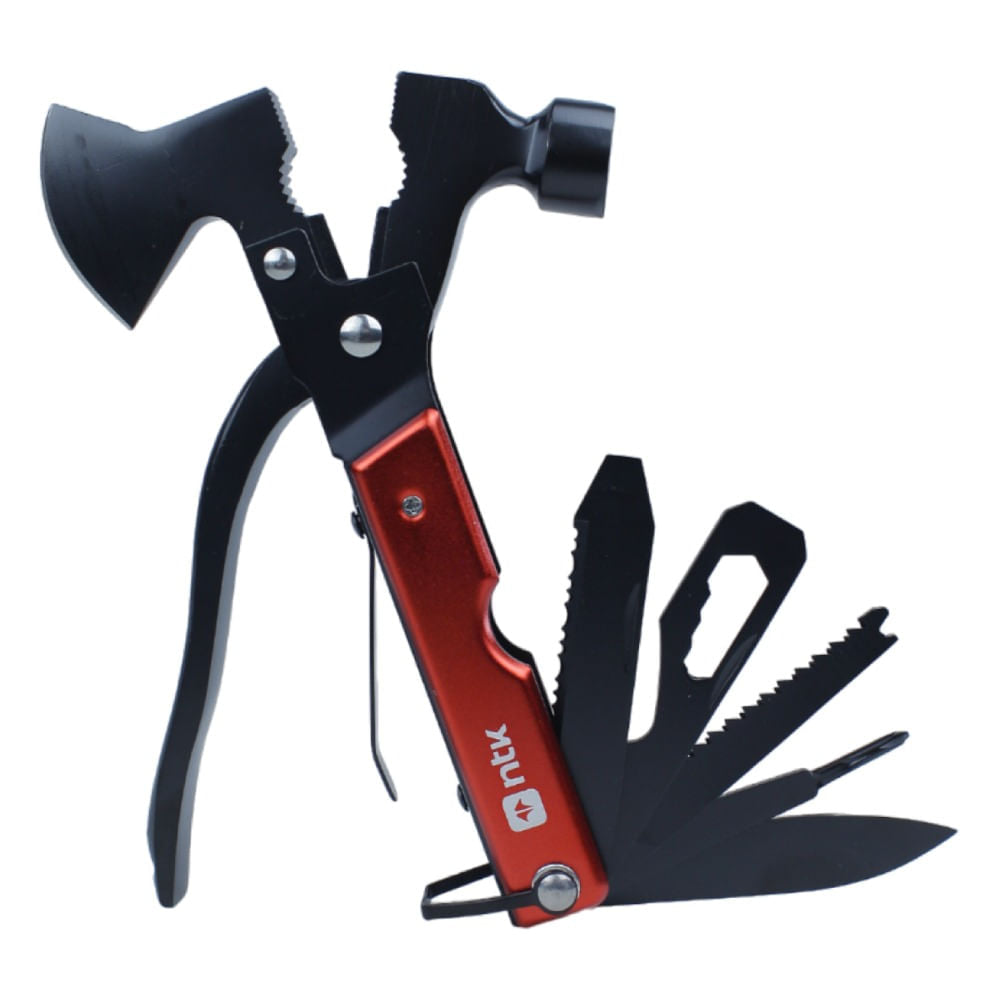 Machado Multiuso Magaiver NTK em Aço Compacto e Diversas Funções para Camping