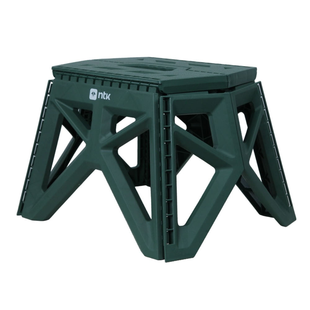 Banqueta Dobrável para Camping Step 1 Verde NTK