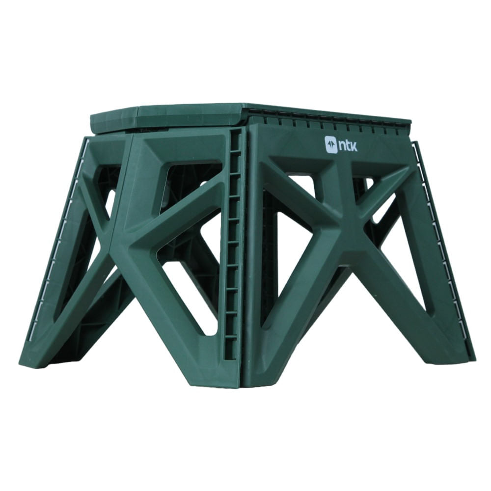 Banqueta Dobrável para Camping Step 1 Verde NTK