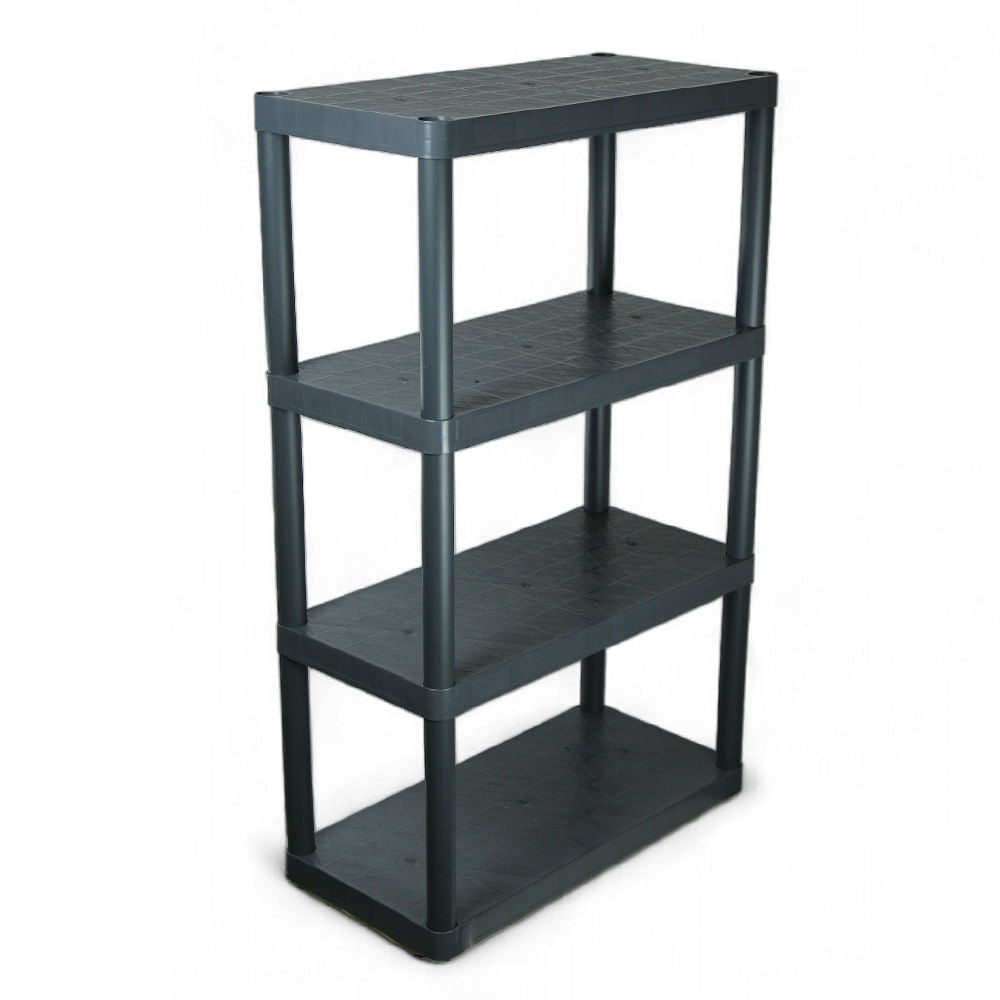 Estante Multiuso 4 Prateleiras Estrutura Plástica 95 x 57,3 Cinza NTK