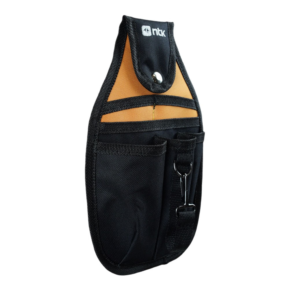 Porta Ferramentas TOOL BELT PATROL M com 3 Bolsos em Poliéster 600D Preto e Laranja NTK