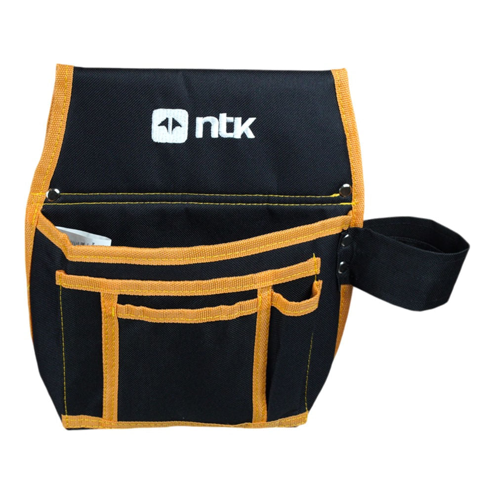 Porta Ferramentas TOOL BELT PATROL G com 3 Bolsos em Poliéster 600D Preto e Laranja NTK