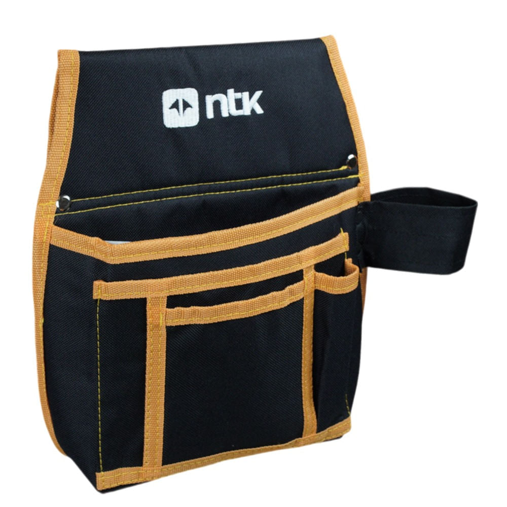 Porta Ferramentas TOOL BELT PATROL G com 3 Bolsos em Poliéster 600D Preto e Laranja NTK