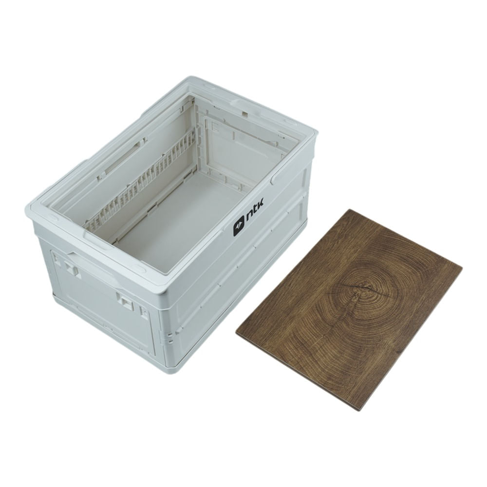 Caixa de Armazenamento Camp Boxx P Estrutura Compactável Espaçosa Branco NTK