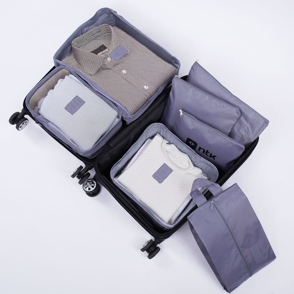 Kit Organizador para Mala 7 Peças NTK Tamanhos Variados