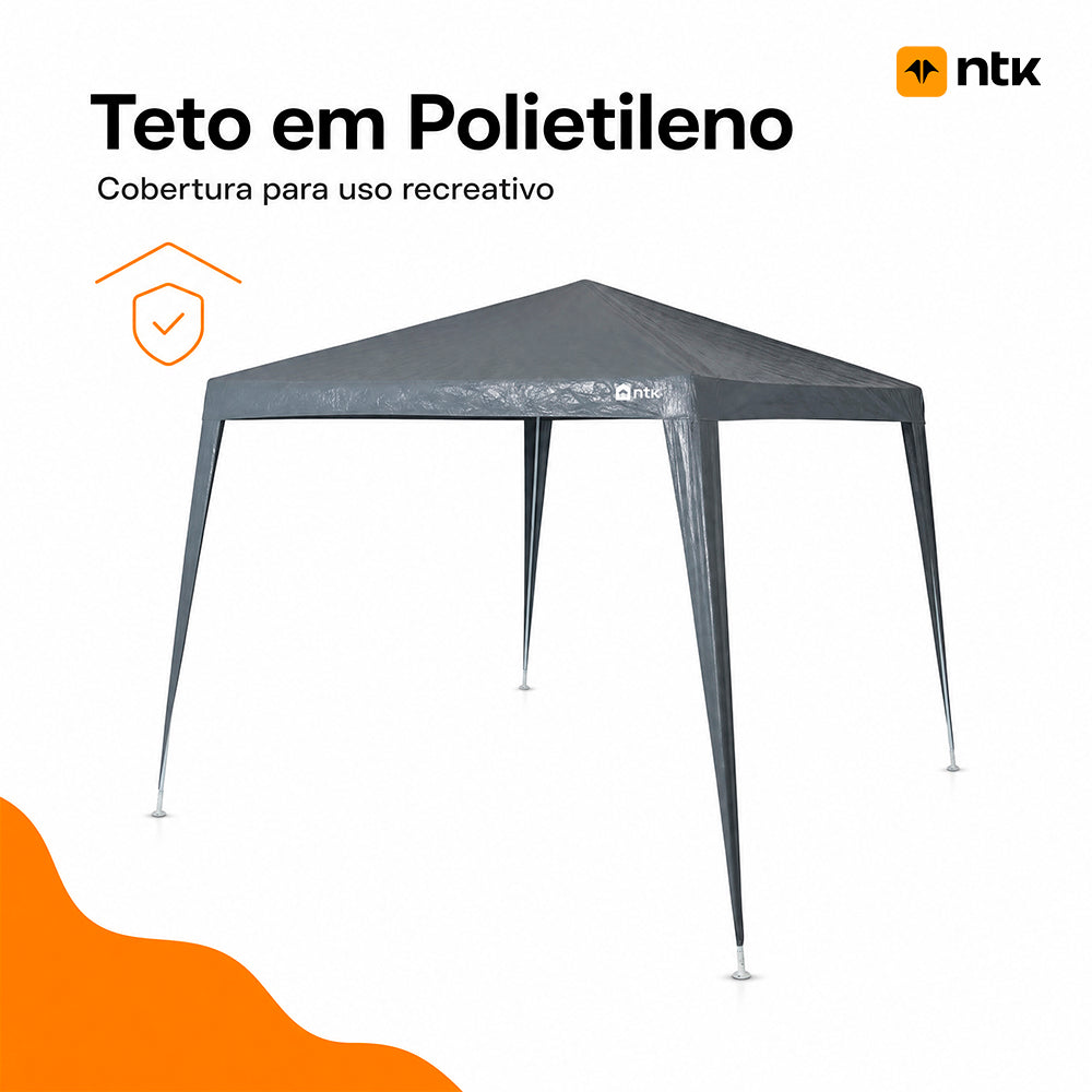 Gazebo 3x3 Dobrável NTK Camp Estrutura em Aço
