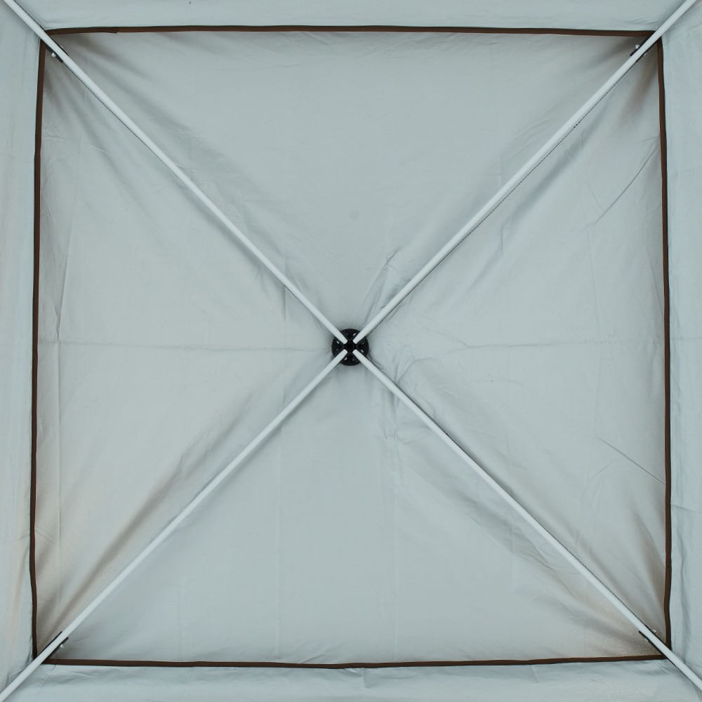 Gazebo 3,85x3,85m Deluxx NTK com Proteção Térmica e UV+50, Tela Mosquiteiro e Ventilação Superior