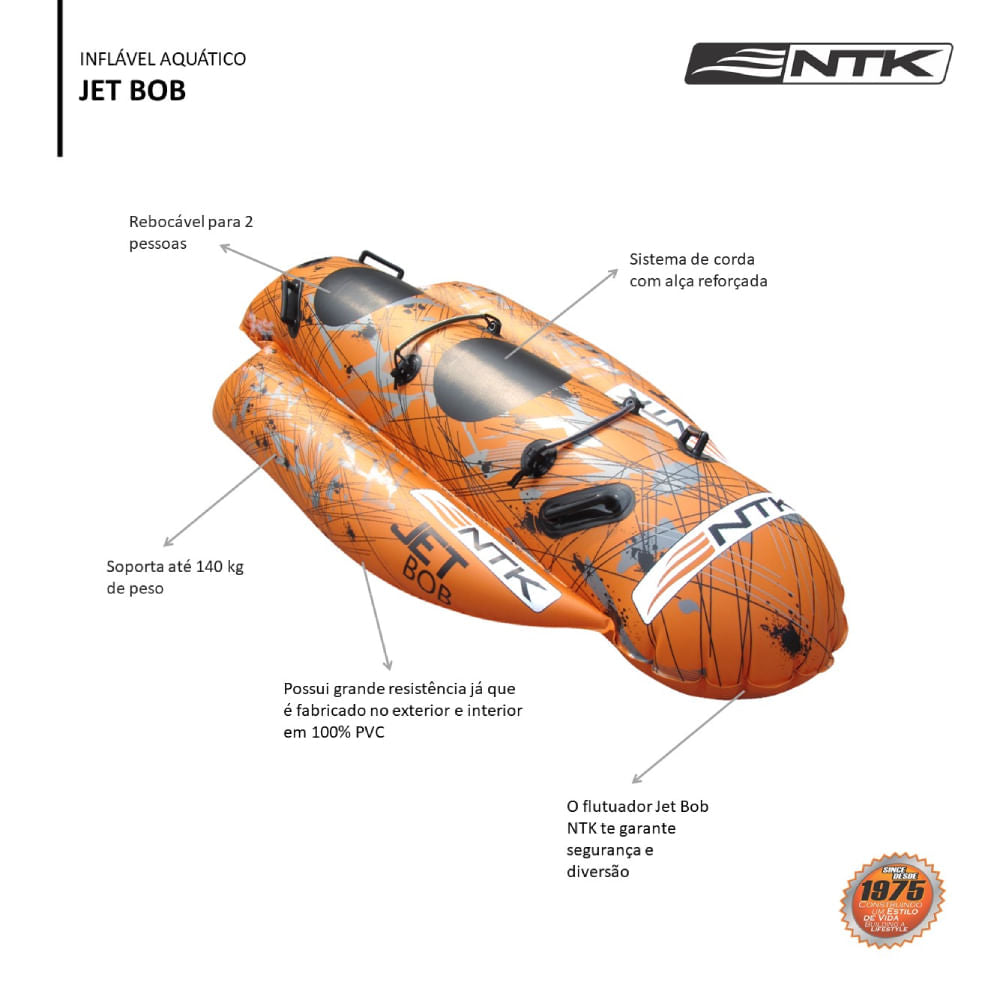 Boia Jet Bob Rebocável NTK Acima de 18 anos para 2 pessoas