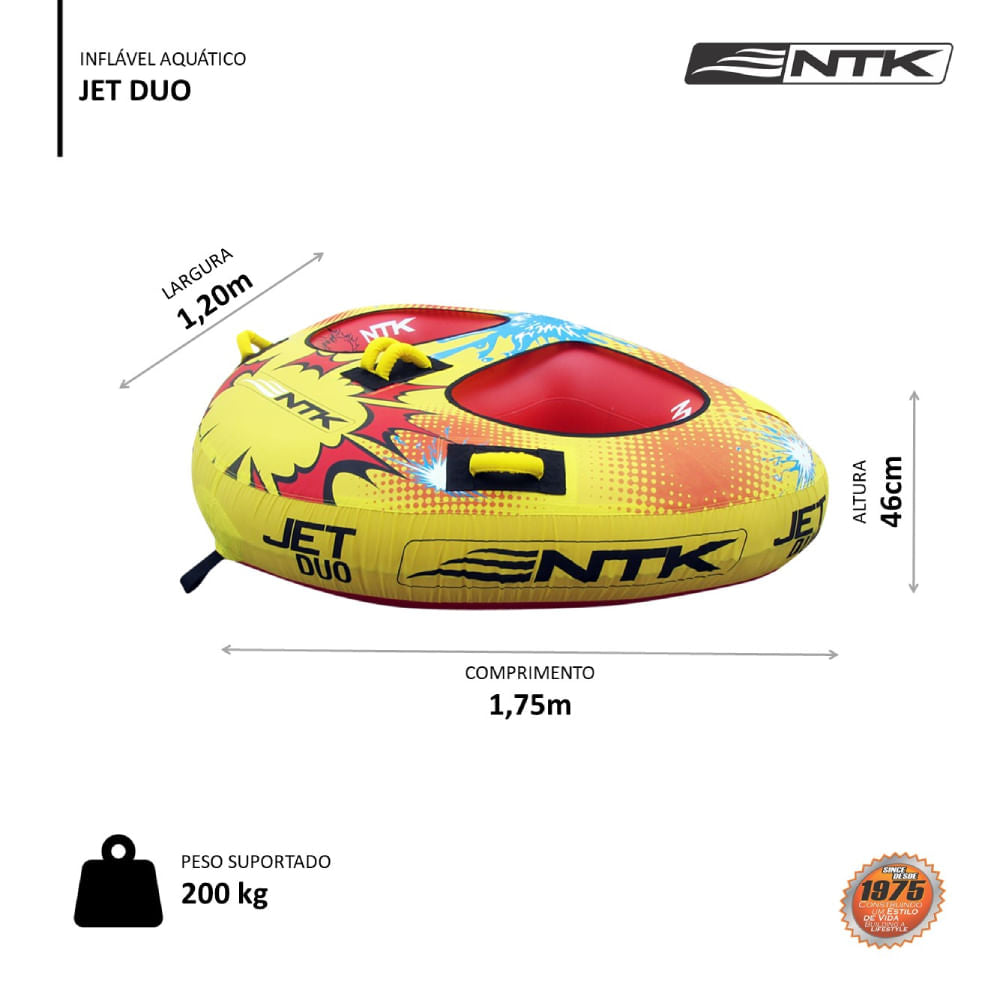Boia Rebocável Jet Duo 1,75 m PVC e Poliamida NTK