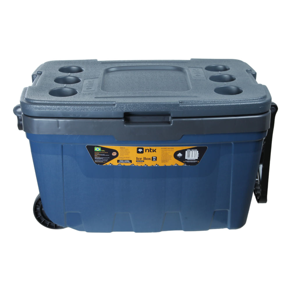 Caixa Térmica Ice Box Cooler de 54 Litros da NTK Capacidade de 74 Latas