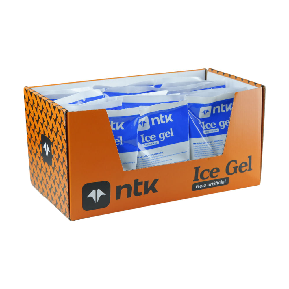 Gelo Artificial Ice Gel NTK Reutilizável em Plástico e Gel Atóxico, Caixa com 24 Unidades