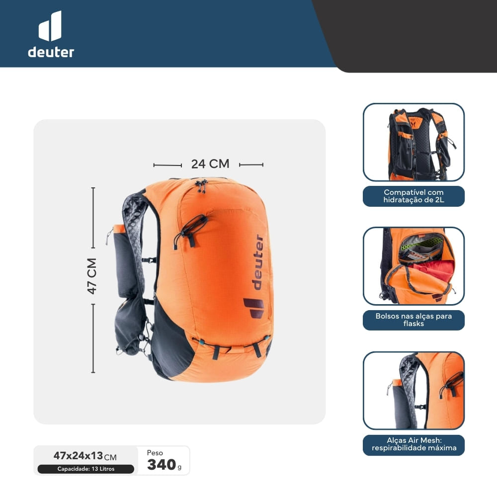Mochila para Trail Running Ascender 13 Deuter