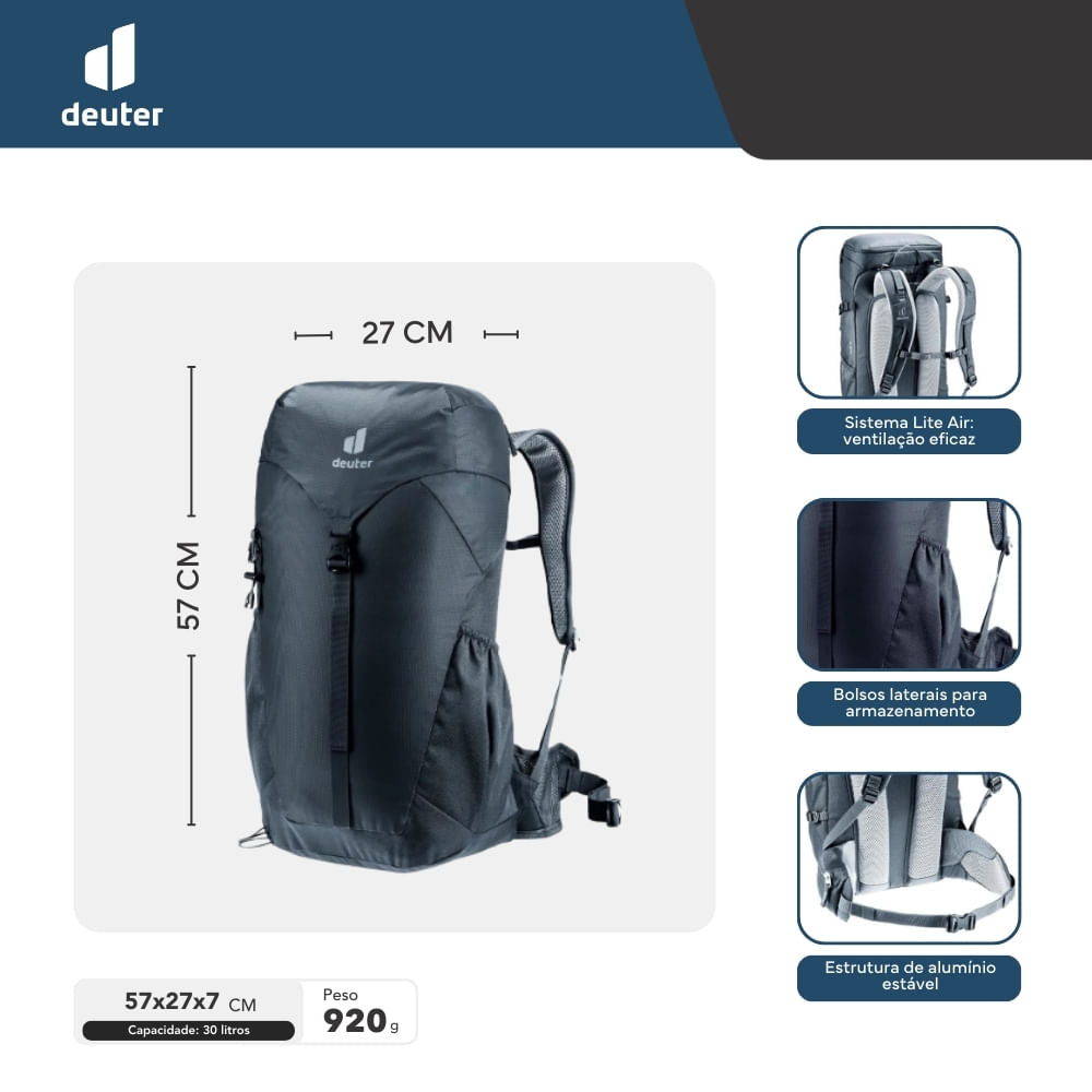 Mochila de Hiking Tour 30L Sistema Aircontact Deuter