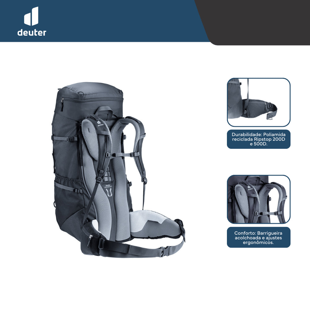 Mochila para Trekking 55L + 10L Trekking Lite Deuter