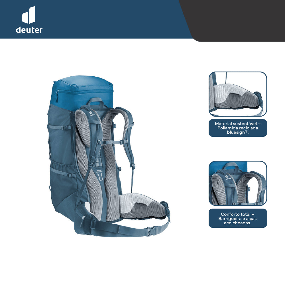Mochila para Trekking 65L + 10L Trekking Lite Deuter